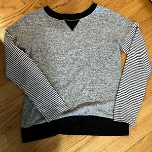 Black white and gray thin wool sweater by Potters Pot
